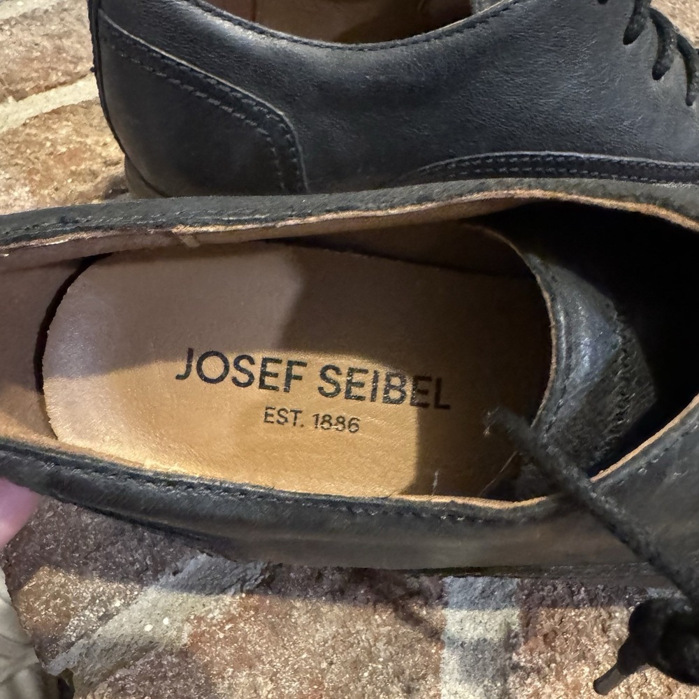 Josef Seibel Sienna 85 Oxford Casual Shoe Womens 7-7.5 EU 38 Black Leather #240 - Picture 11 of 16